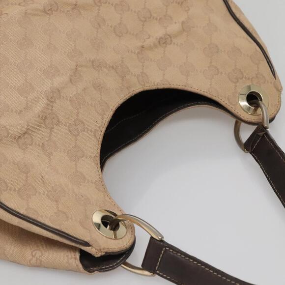 GUCCI GG Canvas Shoulder Bag Outlet Beige Gold - Picture 6 of 12